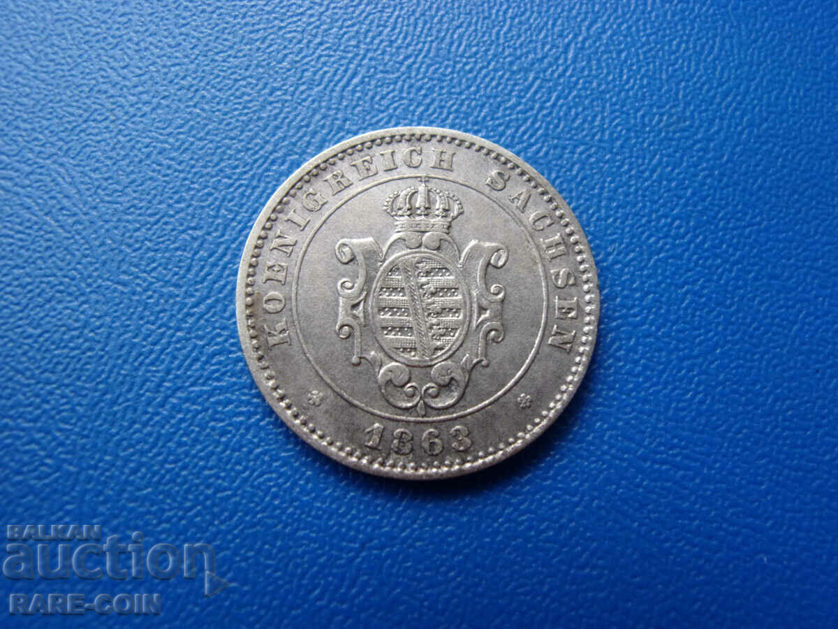 RS(41) Regatul Saxonia 20 Pfennig-2 groschen 1863 B Rar cu preț € 20.45 | 40.00 BGN