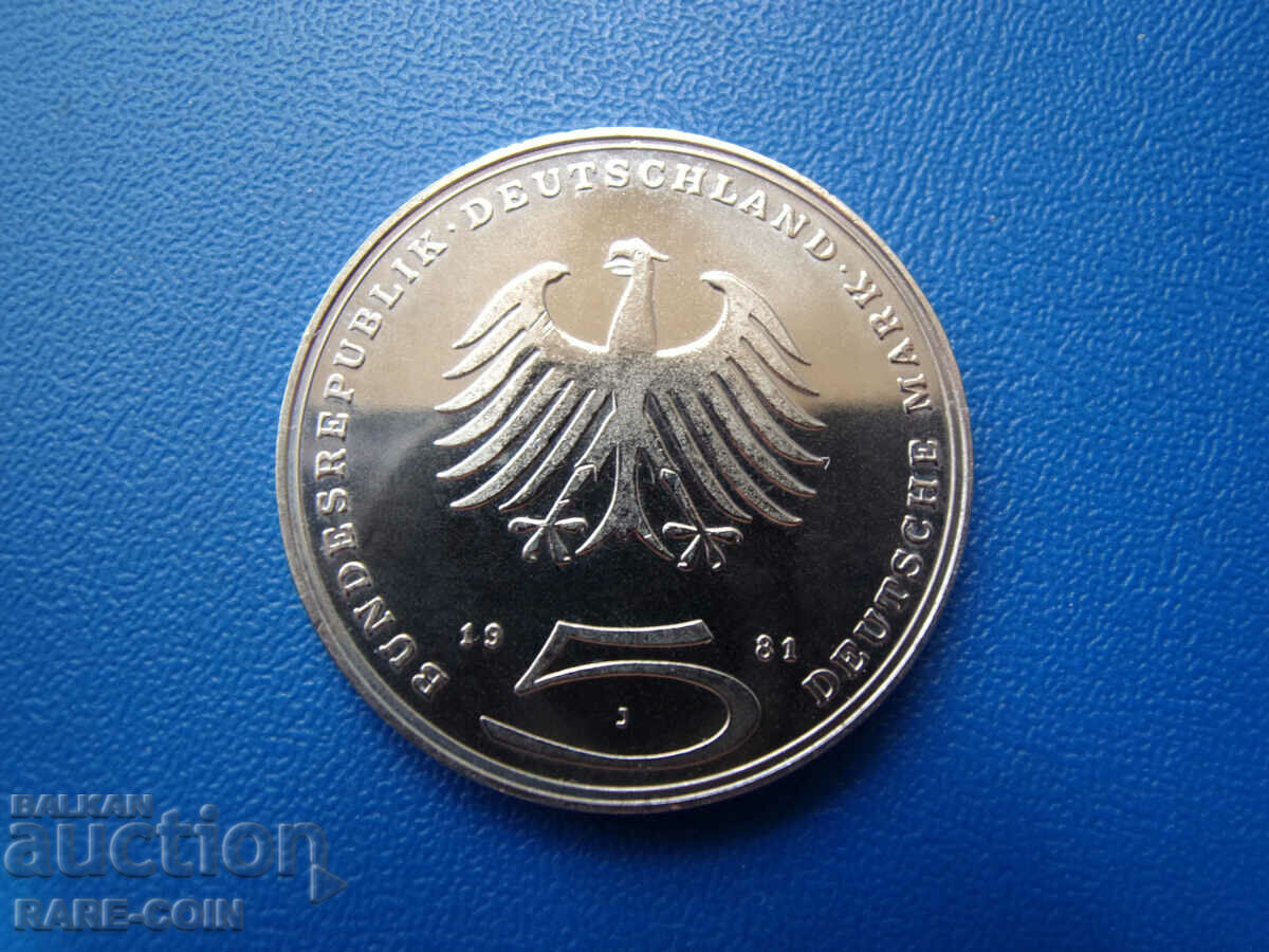 RS(41) FRG Germania 5 Timbre 1981 J Hamburg UNC Rare