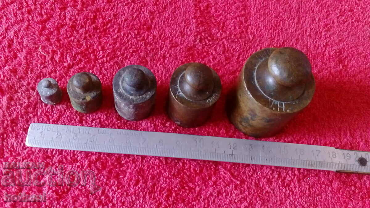 Old bronze weights scale scale