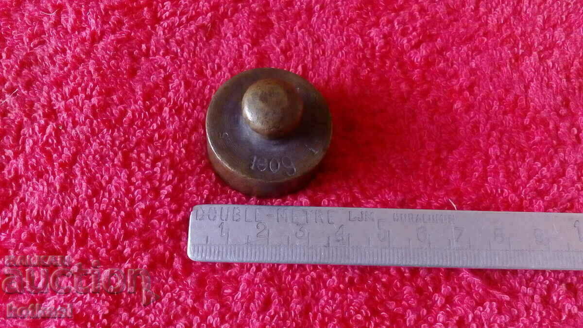 Old bronze weight 100 grams scale scale 1916 marks Old bronze weight 100 grams scale scale 1916 marks