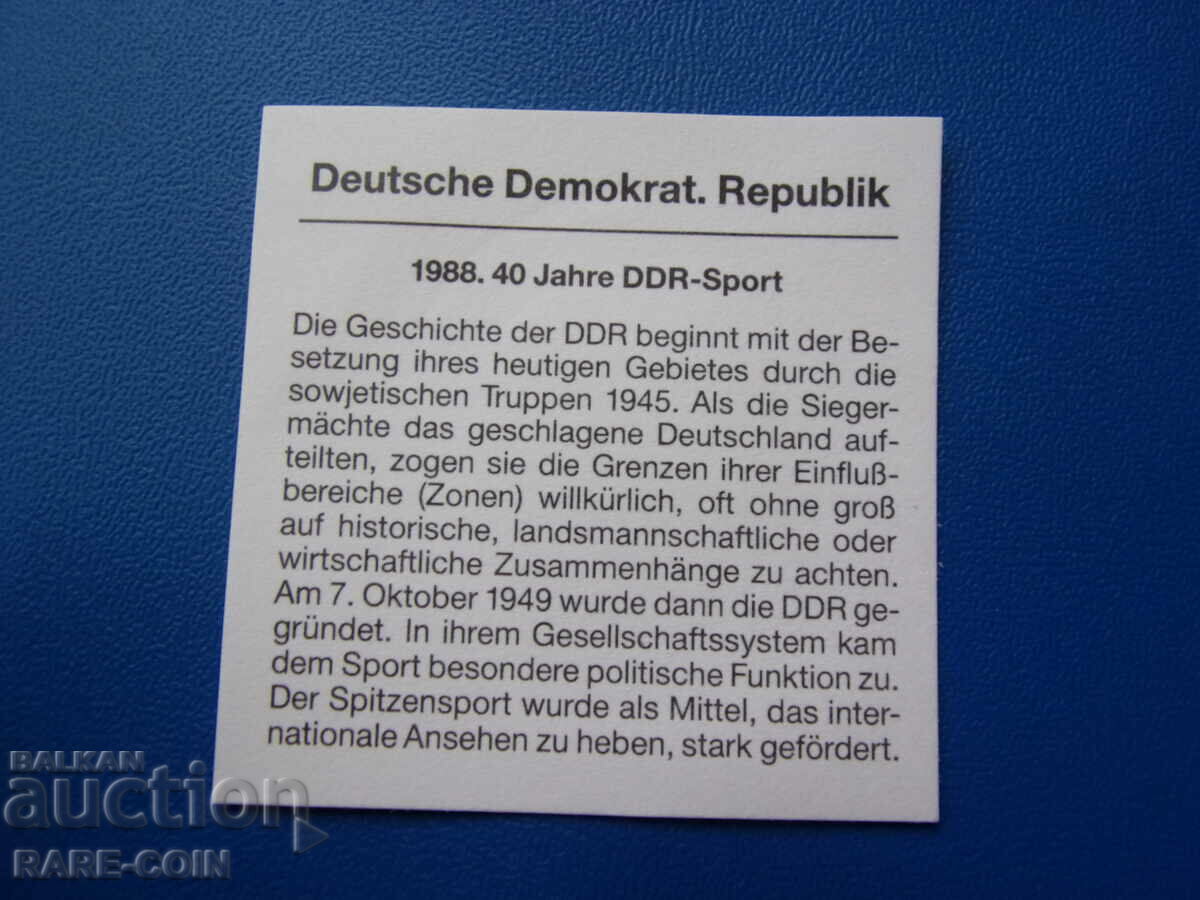 Livrarea RS(41) GDR Germania 10 Timbre 1988 UNC Rare