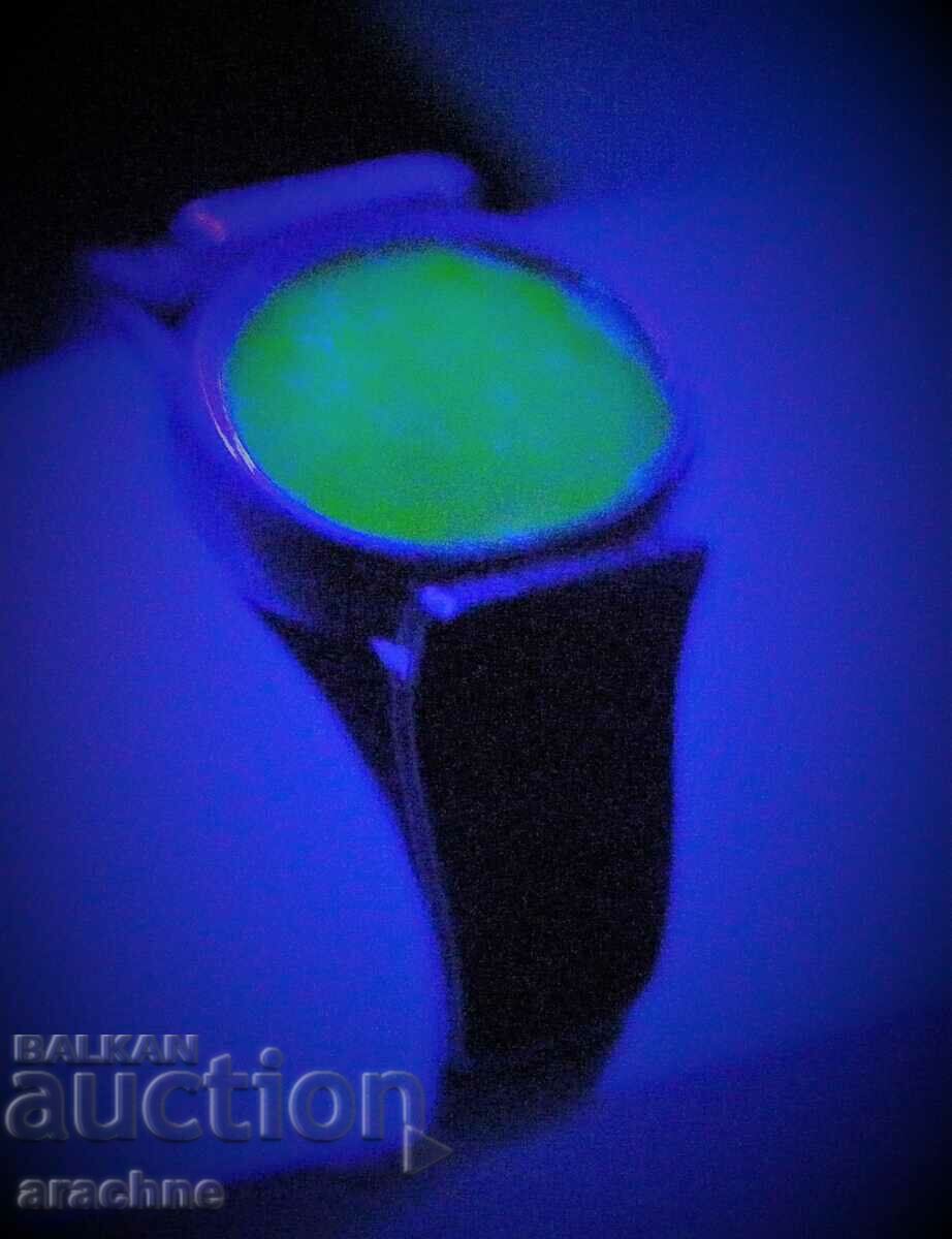 Rare Old Silver German Fluorescent Fluorite Ring with price 99.00 BGN | € 50.62 Rare Old Silver German Fluorescent Fluorite Ring with price 99.00 BGN | € 50.62