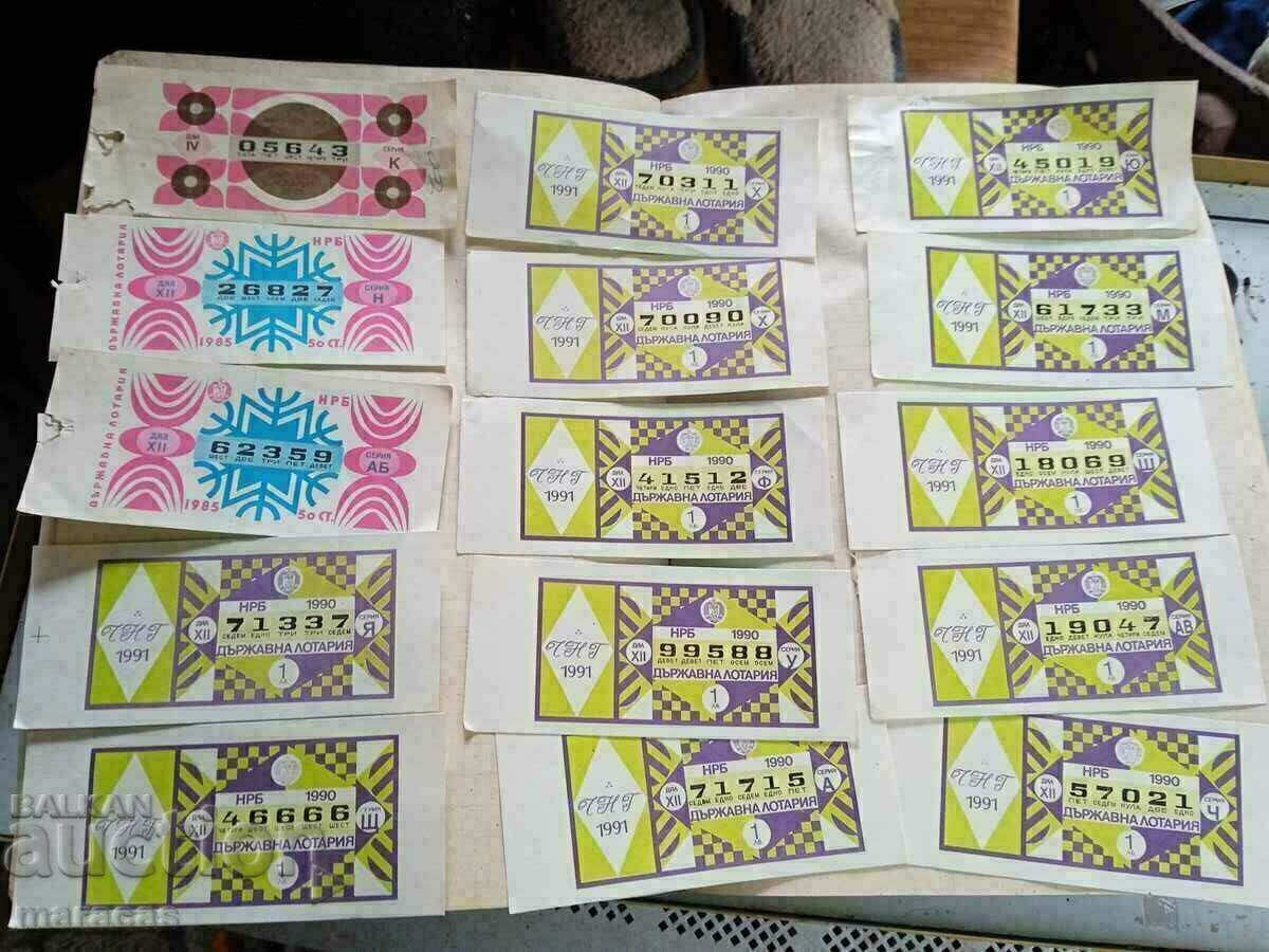 Old lottery tickets Old lottery tickets