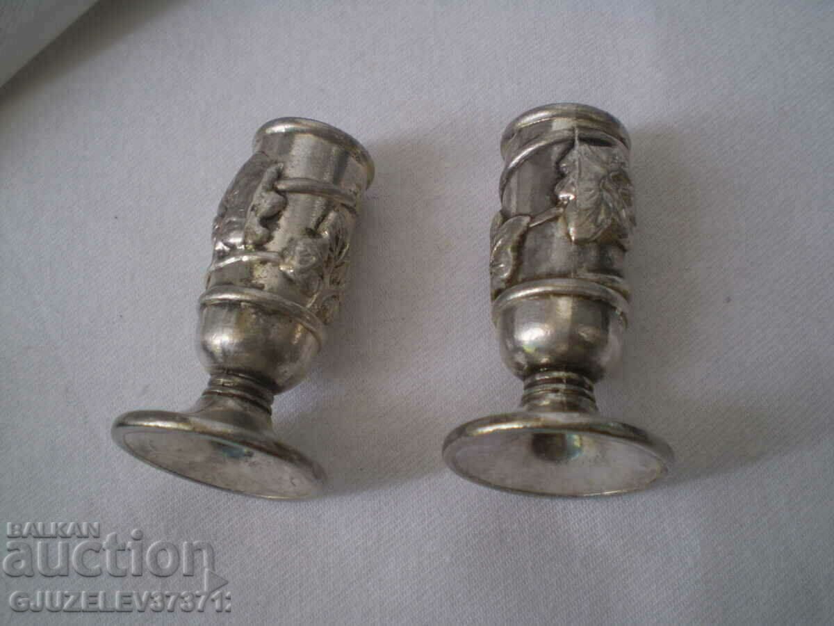 Auction Set of silver plated candle holders Auction Set of silver plated candle holders