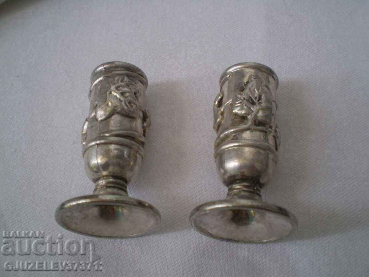 Delivery of Set of silver plated candle holders Delivery of Set of silver plated candle holders