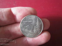 Орегон 25 цента САЩ 2005 г буква Р серия 50 щата