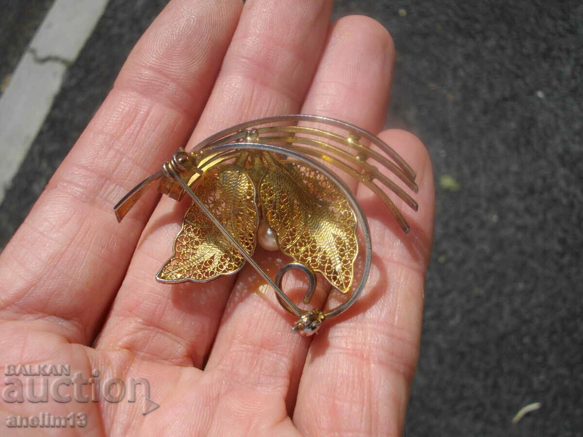 OLD PEARL BROOCH - 5 OLD PEARL BROOCH - 5