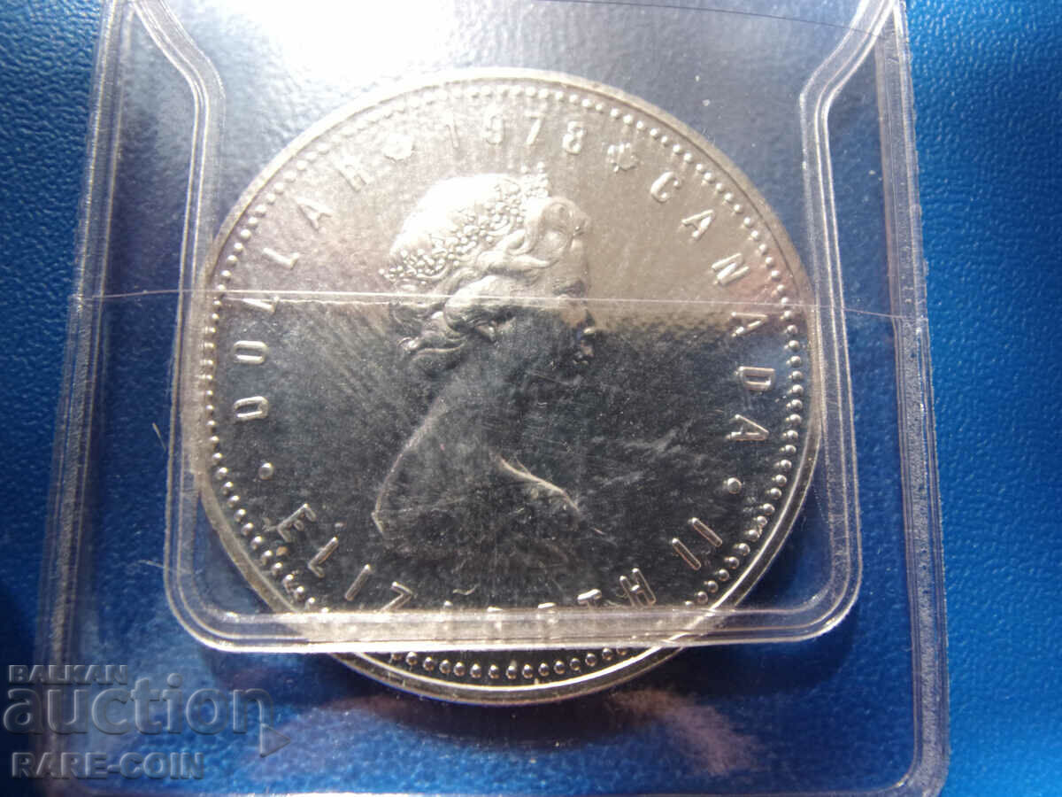 RS(42)  Канада  1  Долар 1978  UNC  Rare с цена € 20.45 | 40.00 лв.
