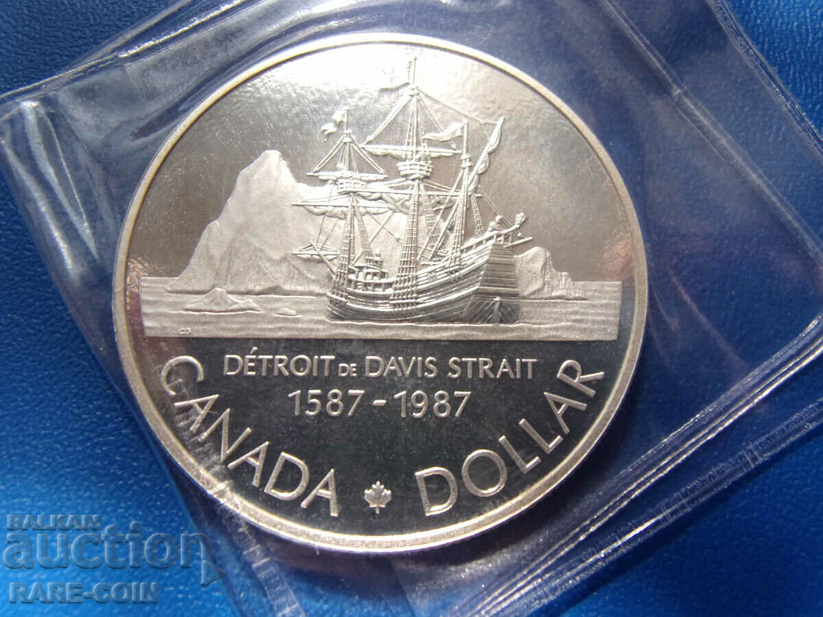 RS(42) Canada 1 Dollar 1987 UNC PROOF Rare