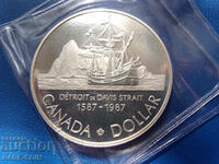 RS(42) Canada 1 dolar 1987 UNC PROOF Rar