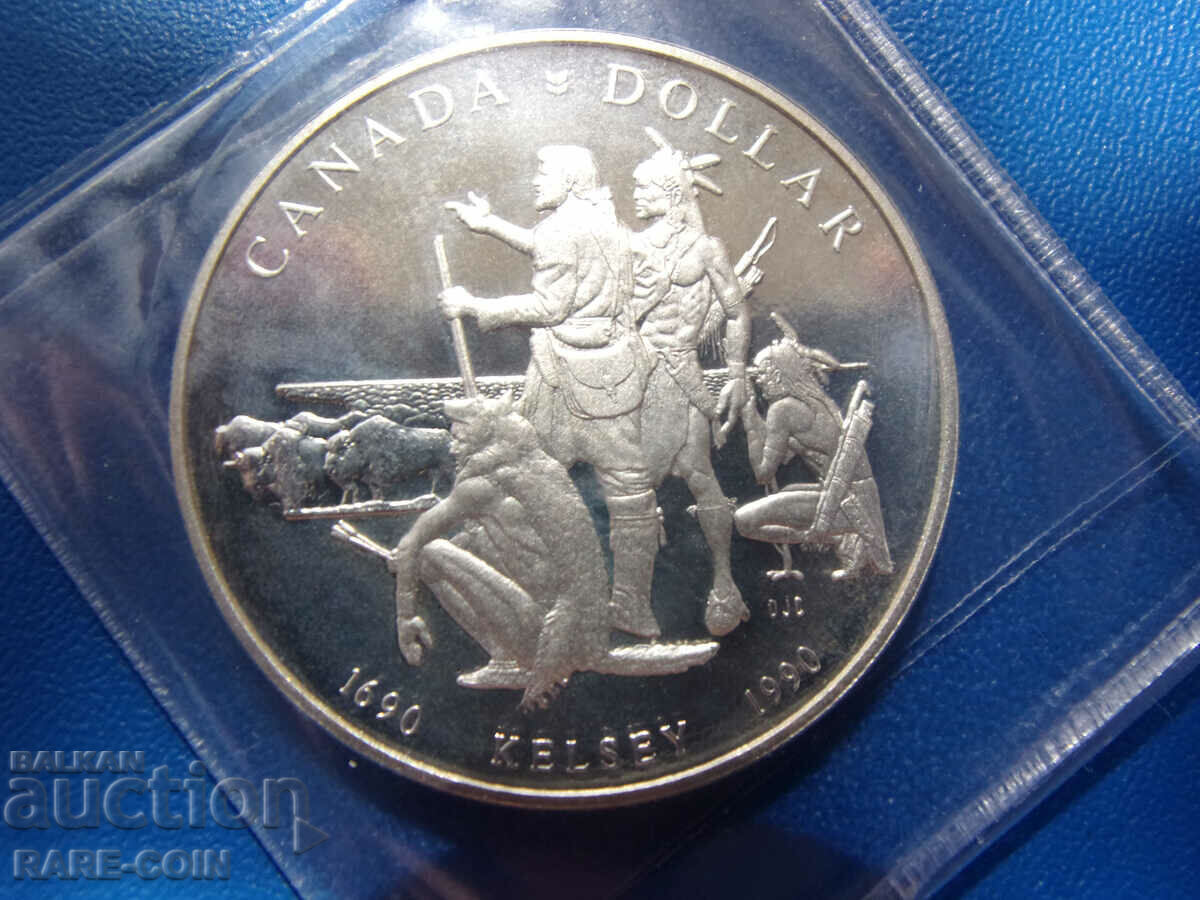 RS(42) Canada 1 dolar 1990 UNC PROOF Rar