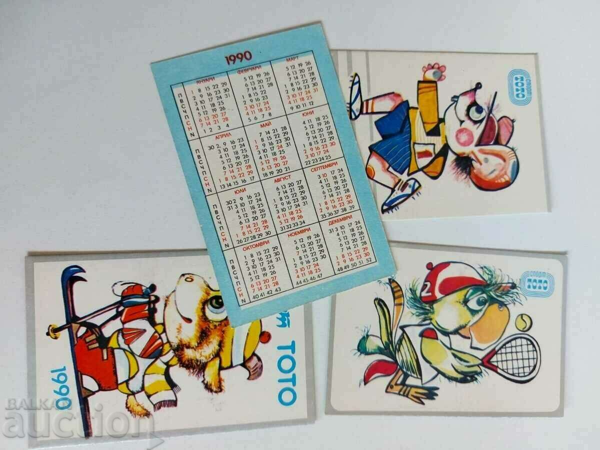 1990 SPORTS LOTTO SERIES SOC CALENDAR CALENDAR LOT with price 9.00 BGN | € 4.60 1990 SPORTS LOTTO SERIES SOC CALENDAR CALENDAR LOT with price 9.00 BGN | € 4.60