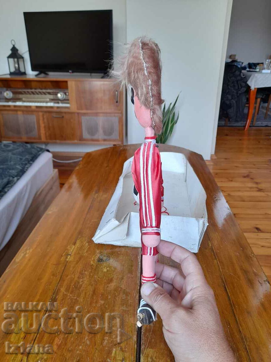 Auction  Old wall doll Football player