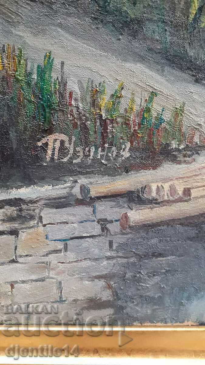 Auction painting, oil on canvas Auction painting, oil on canvas