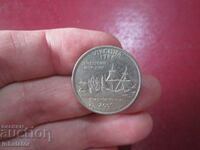 Вирджиния буква - D - 2000 год 25 цента САЩ