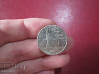 Ню Йорк буква - D - 2001 год 25 цента САЩ