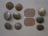 vintage military buttons and badges lot