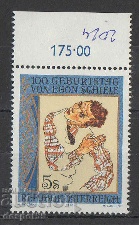 1990. Austria. 100 years since the birth of Egon Schiele.