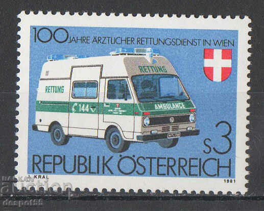 1981. Austria. Serviciul de salvare medicală din Viena.