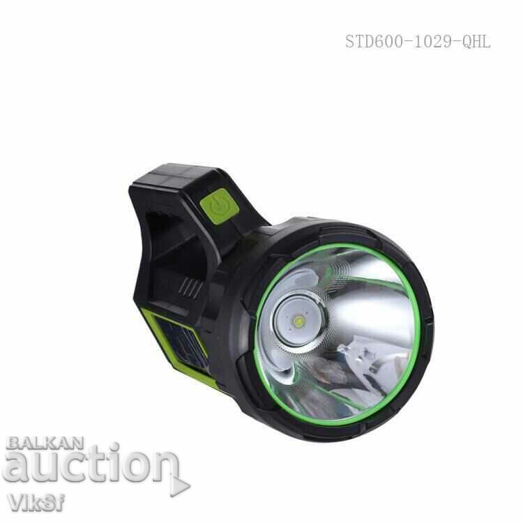 Powerful flashlight with solar panel and USB output, HEL-T95 with price 26.50 BGN | € 13.55 Powerful flashlight with solar panel and USB output, HEL-T95 with price 26.50 BGN | € 13.55