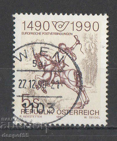 1990. Австрия. 500 год. на европейските пощенски маршрути.