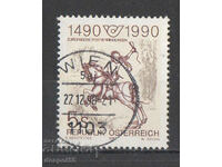 1990. Αυστρία. 500 χρόνια ευρωπαϊκών ταχυδρομικών διαδρομών.