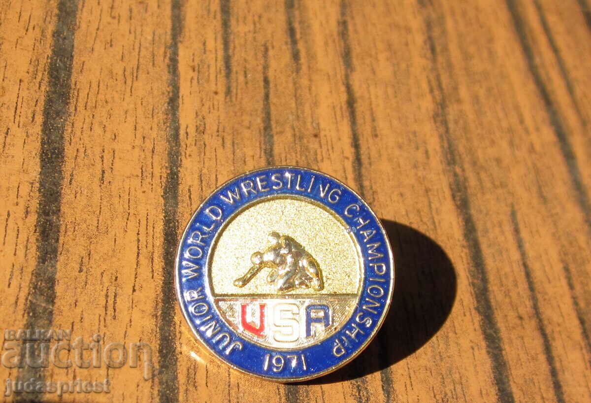 sports badge sign world wrestling championship 1971 with price 15.00 BGN | € 7.67 sports badge sign world wrestling championship 1971 with price 15.00 BGN | € 7.67