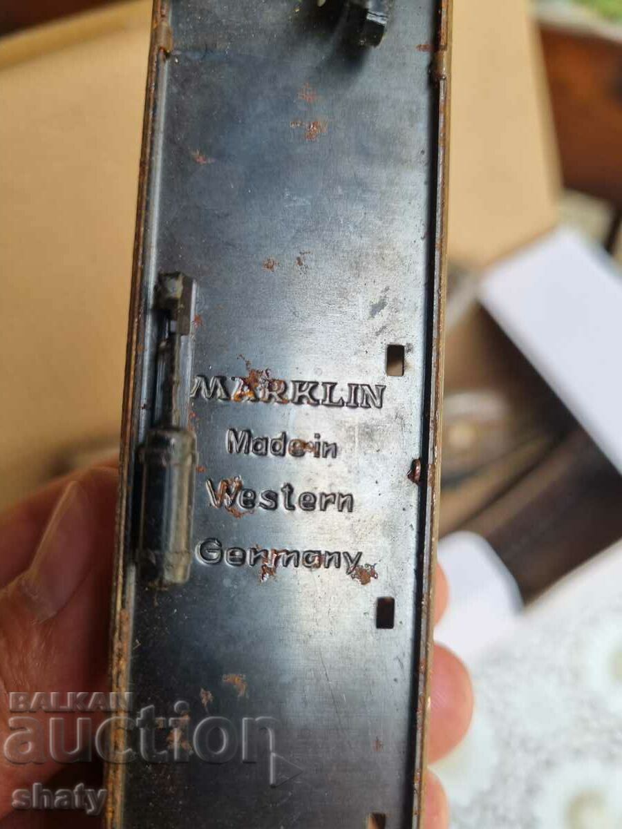 Metal old train and rails. Collectible - 5