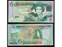 Caraibe de Est 5 dolari 2008 Pick 47 Ref 1807