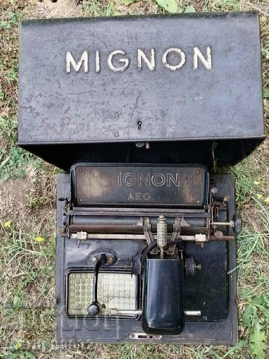 Mașină de scris cu criptare germană MIGNON AEG WW1 WW2