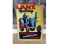 Metal plate tractor LANZ Bulldog Lanz Bulldog tractor driver