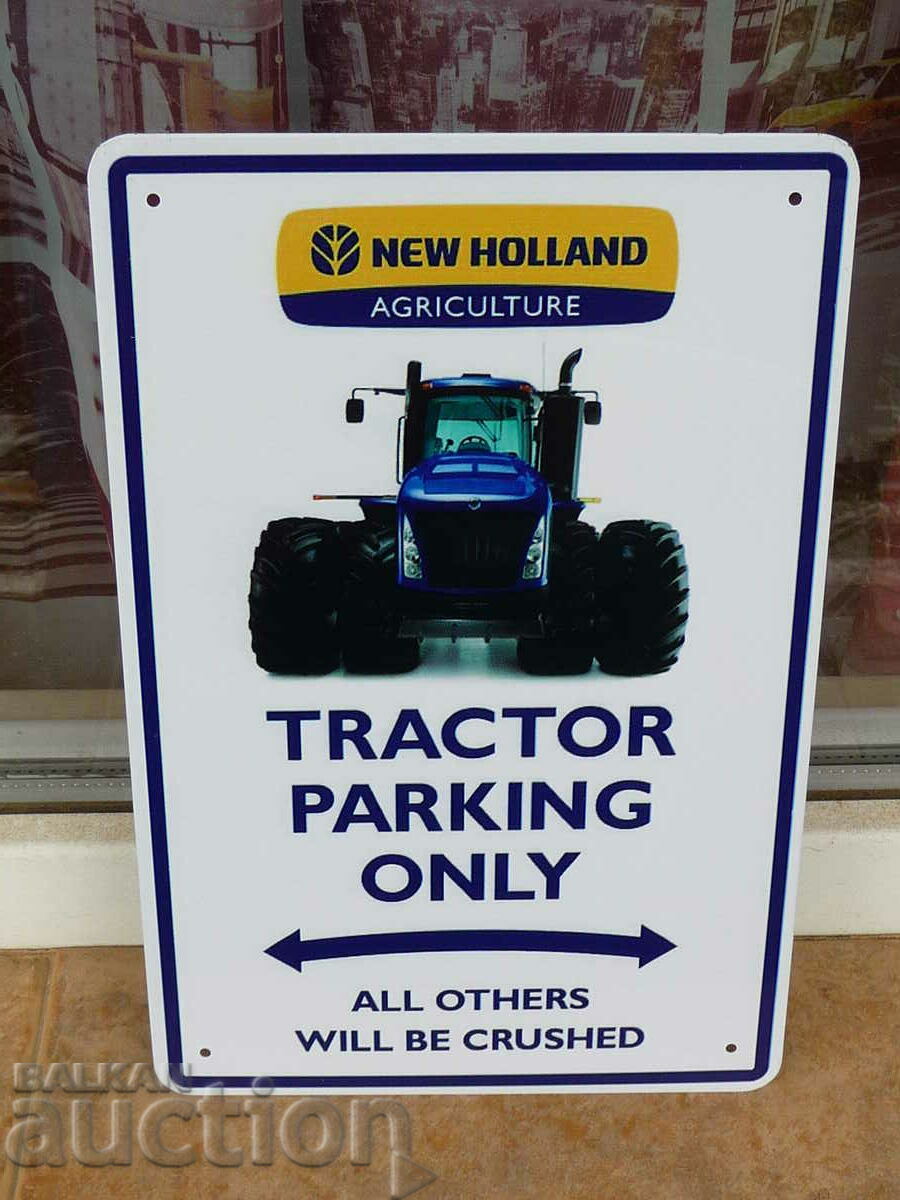 Plată metalică New Holland tractor plug plug mare nou nivel