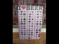Μεταλλική πινακίδα I love beer for beer fans αστεία
