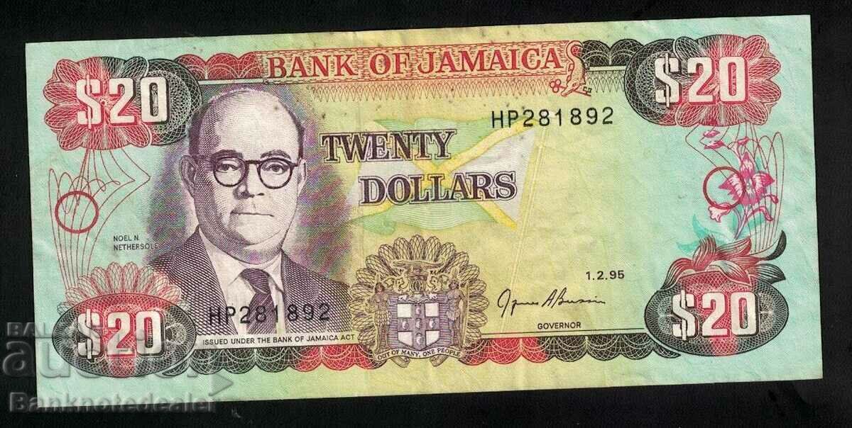 Jamaica 20 Dollars 1995 Pick 72g Ref 1892