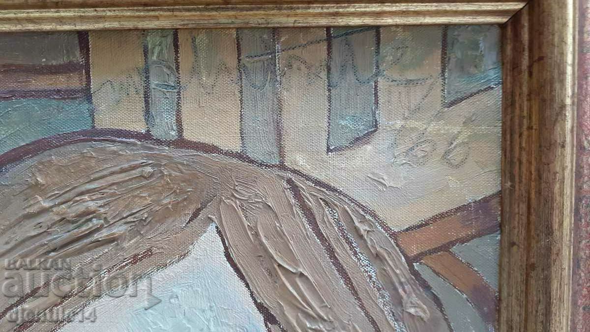 Auction painting, oil on canvas Auction painting, oil on canvas