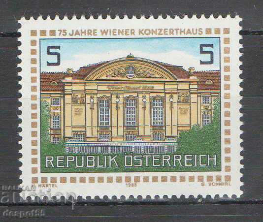 1988. Austria. 75th anniversary of the Vienna Concert Hall.