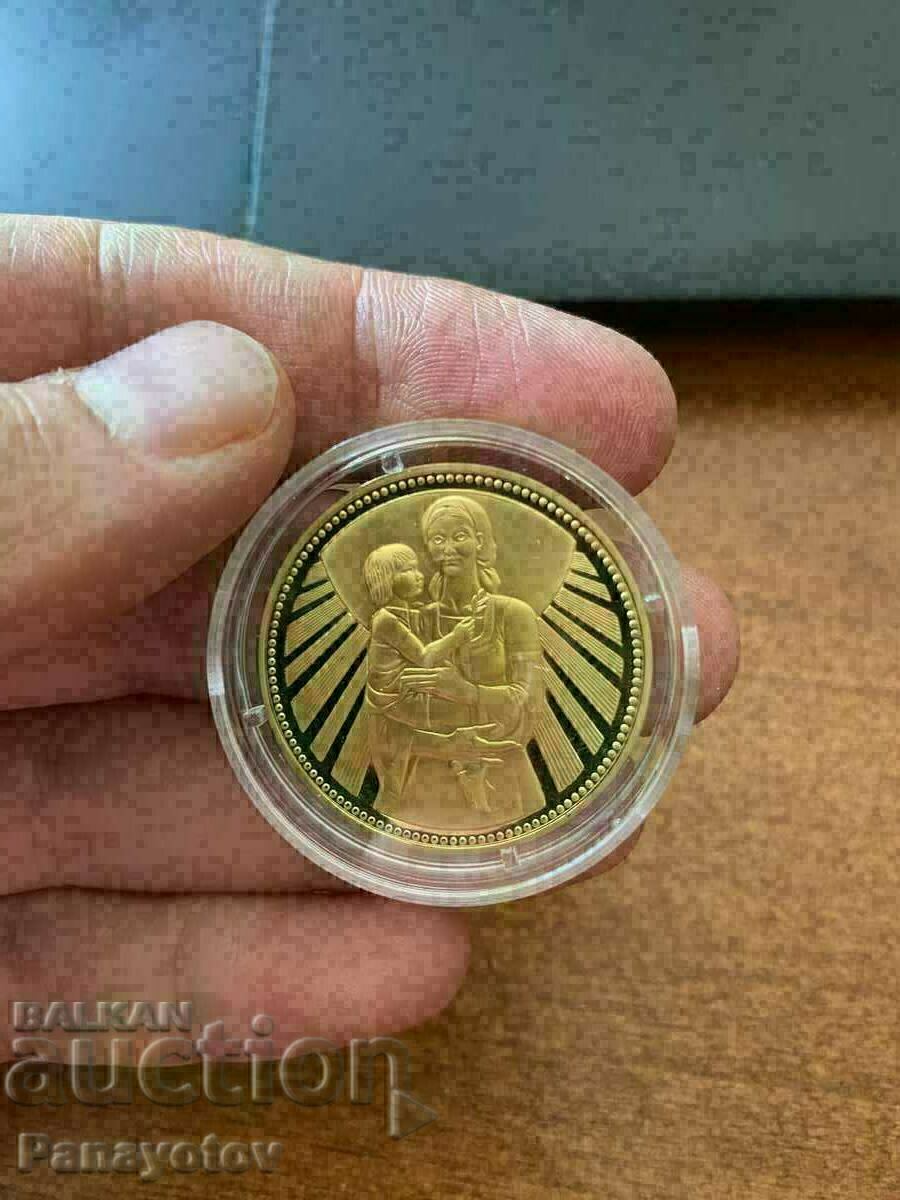 1000 BGN 1981 GOLD MOTHER WITH CHILD PROOF PROOF