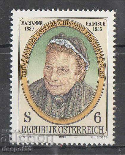 1989. Αυστρία. 150 χρόνια από τη γέννηση της Marian Heinisch.