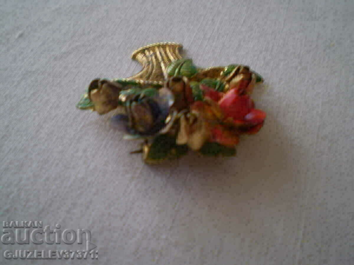 Винтич брошка кошница с цветя - 7 Винтич брошка кошница с цветя - 7