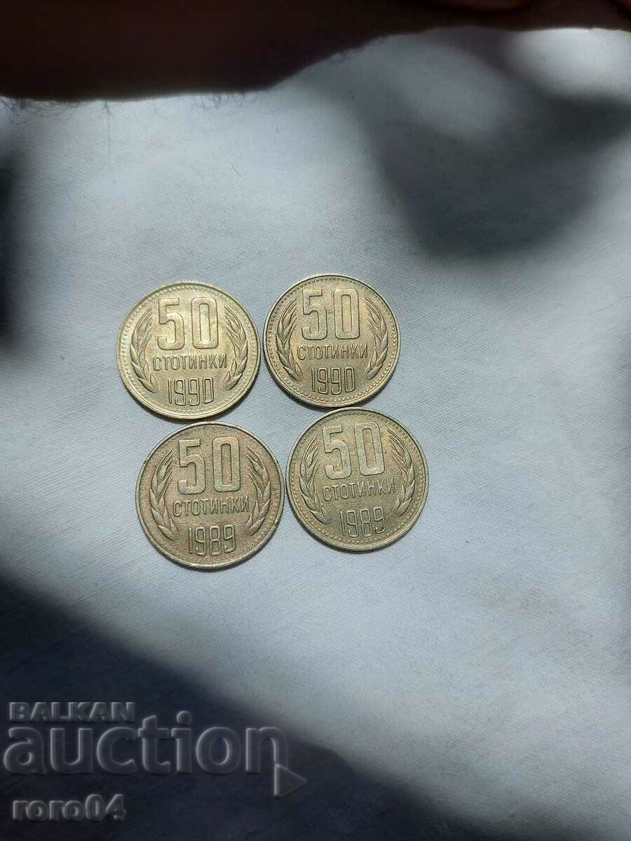 Auction 50 CENTS 1998/90 - 4 NUMBERS Auction 50 CENTS 1998/90 - 4 NUMBERS