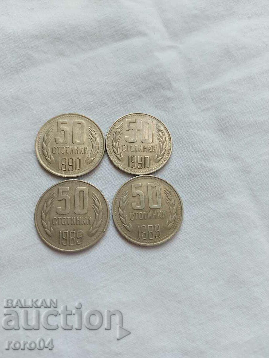 50 CENTS 1998/90 - 4 NUMBERS