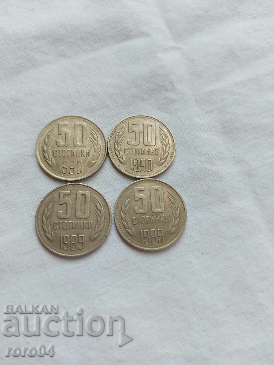 50 ΣΕΝΤ 1998/90 - 4 ΑΡΙΘΜΟΙ