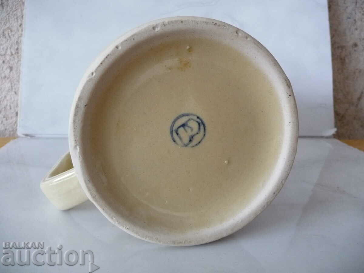 Old ceramic beer mug with Bulgarian deer hunting motifs - 6 Old ceramic beer mug with Bulgarian deer hunting motifs - 6
