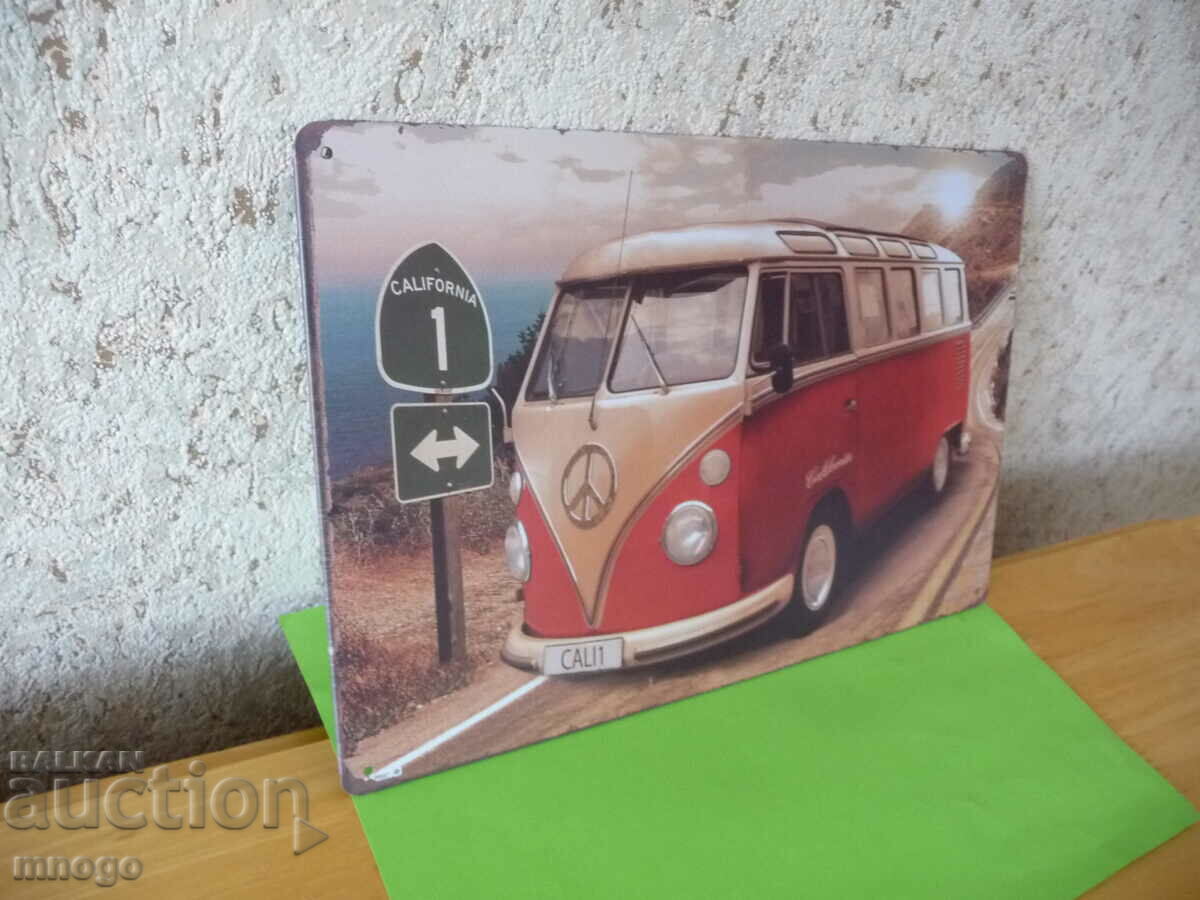 Metal Plate WV combi Volkswagen bus Wolkswagen California with price 22.00 BGN | € 11.25 Metal Plate WV combi Volkswagen bus Wolkswagen California with price 22.00 BGN | € 11.25