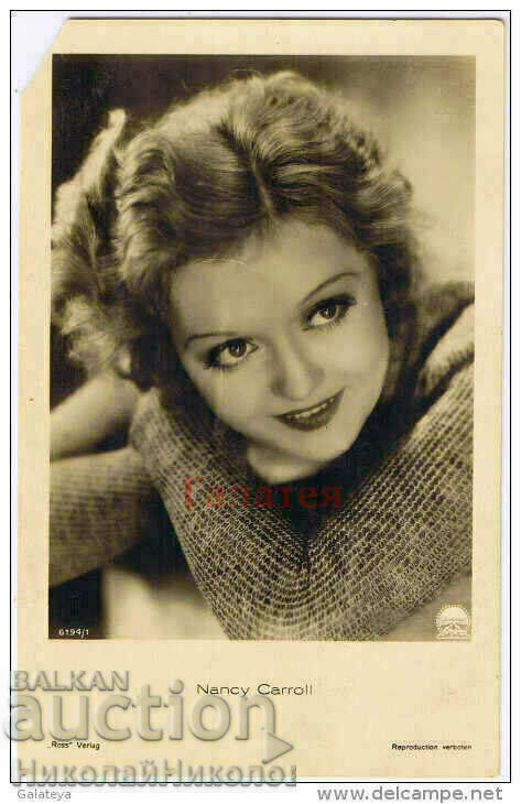 NANCY CARROLL OLD FILM ARTISTS CARD B687