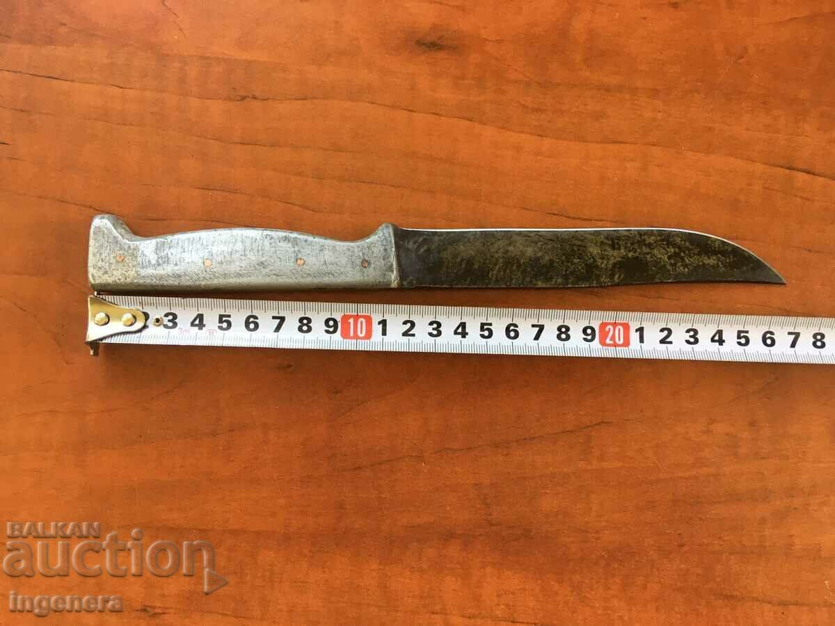 Auction KNIFE SHARPEN OLD KNIFE WITH ALUMINUM HANDLE Auction KNIFE SHARPEN OLD KNIFE WITH ALUMINUM HANDLE