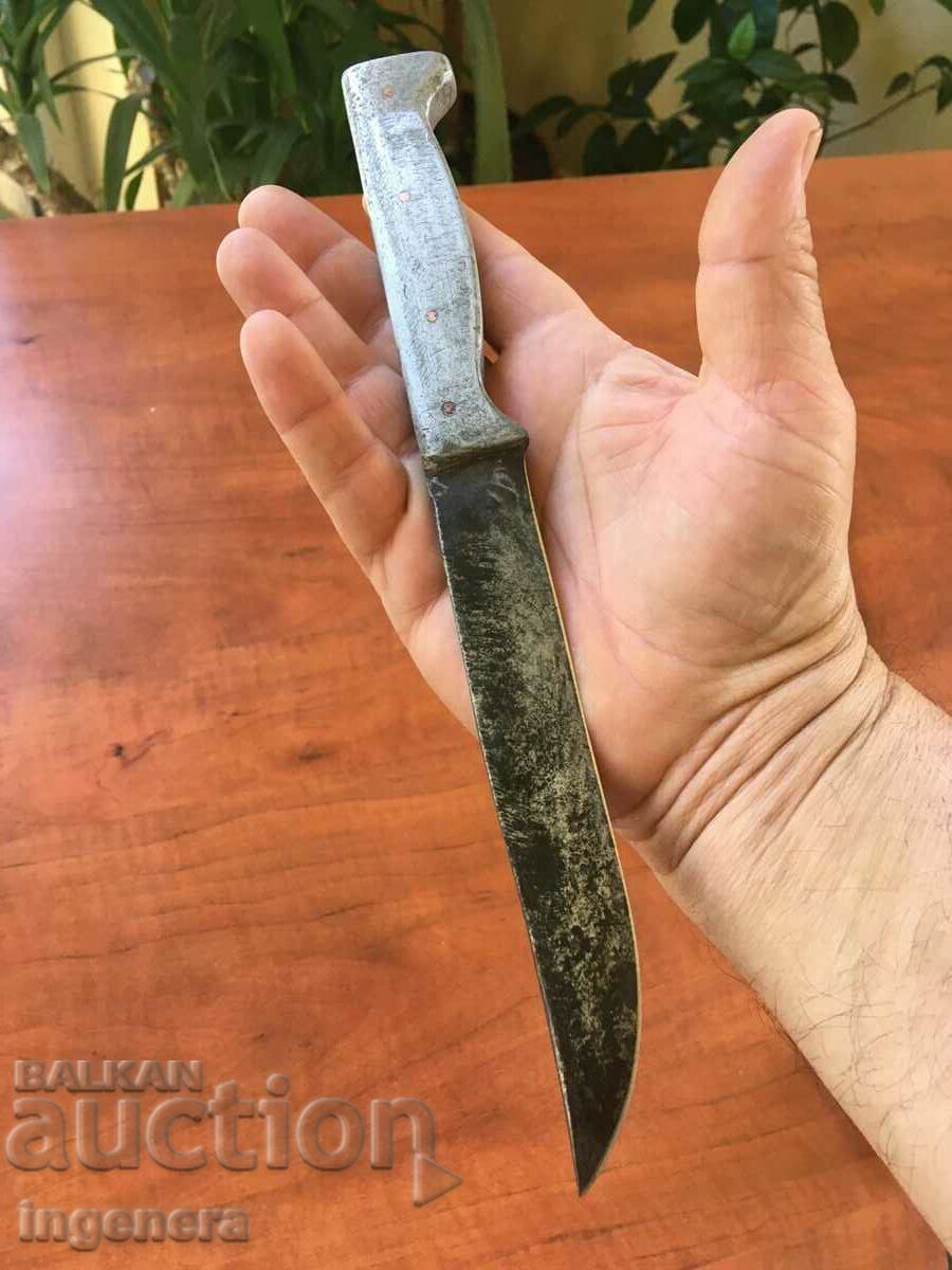 KNIFE SHARPEN OLD KNIFE WITH ALUMINUM HANDLE