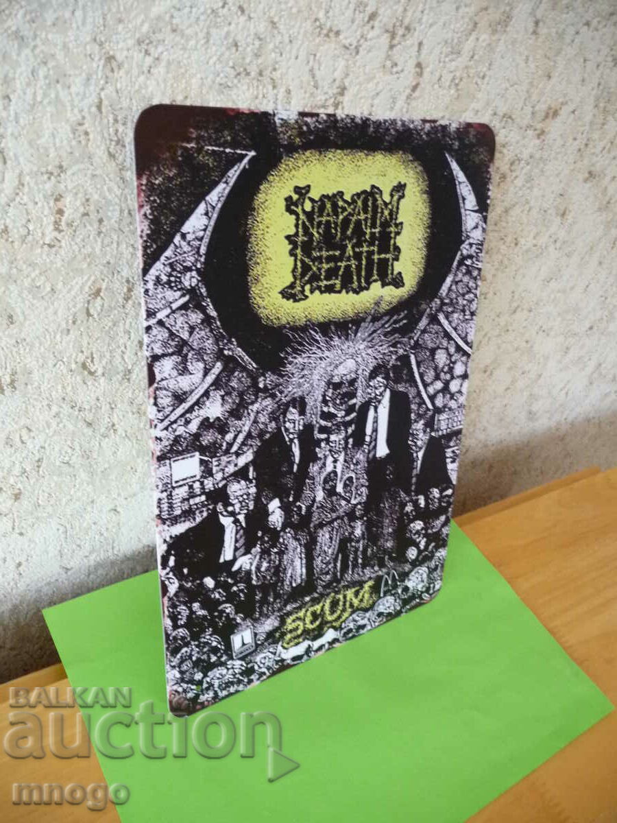 Metal Sign Napalm Death Scum Napalm death metal heavy with price 22.00 BGN | € 11.25