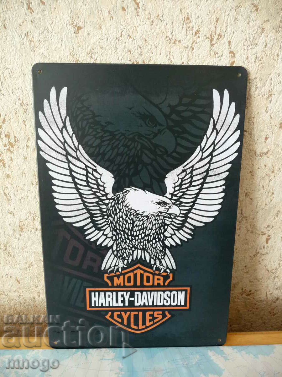 Placa metalica Harley Davidson emblema vultur Harley Davidson