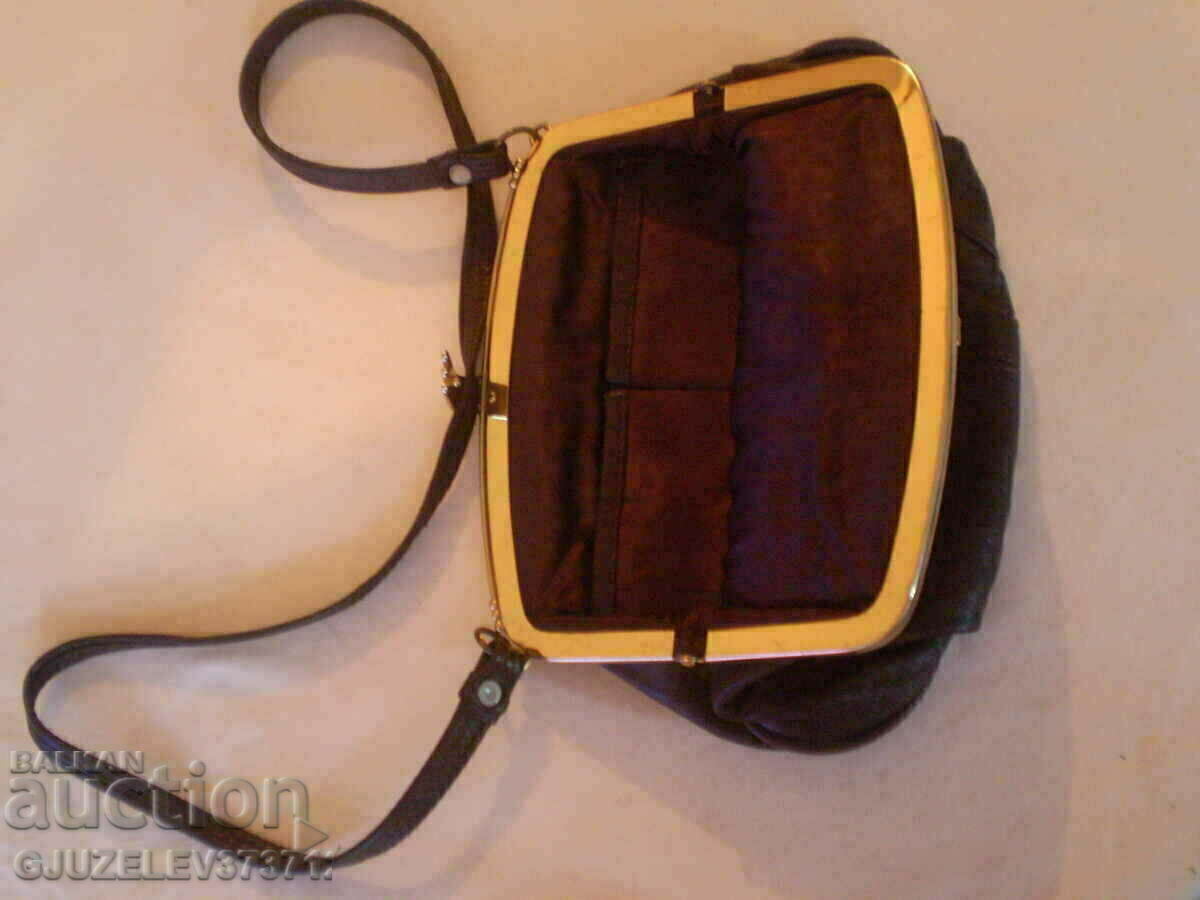 English Dark Brown Antique Leather Bag - 6 English Dark Brown Antique Leather Bag - 6